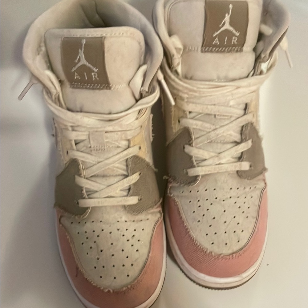 Jordan Women's Shoes in Pink, Gray, and White
